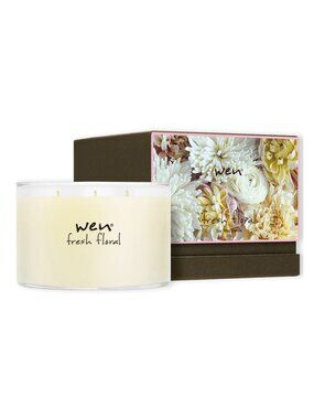 Wen by Chaz Dean Fresh Floral Deluxe 22 oz 3-Wick Candle